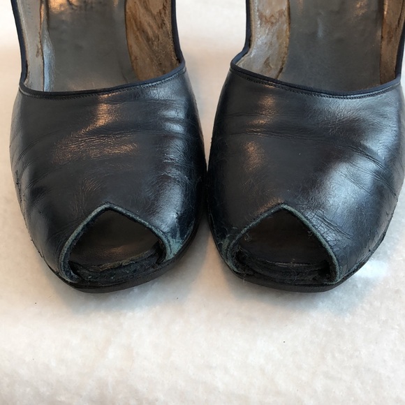 Antique/Vintage Peep Toe heels - Picture 3 of 16